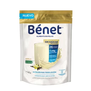 BENET POLVO VAINILLA SIN AZUCAR X400G